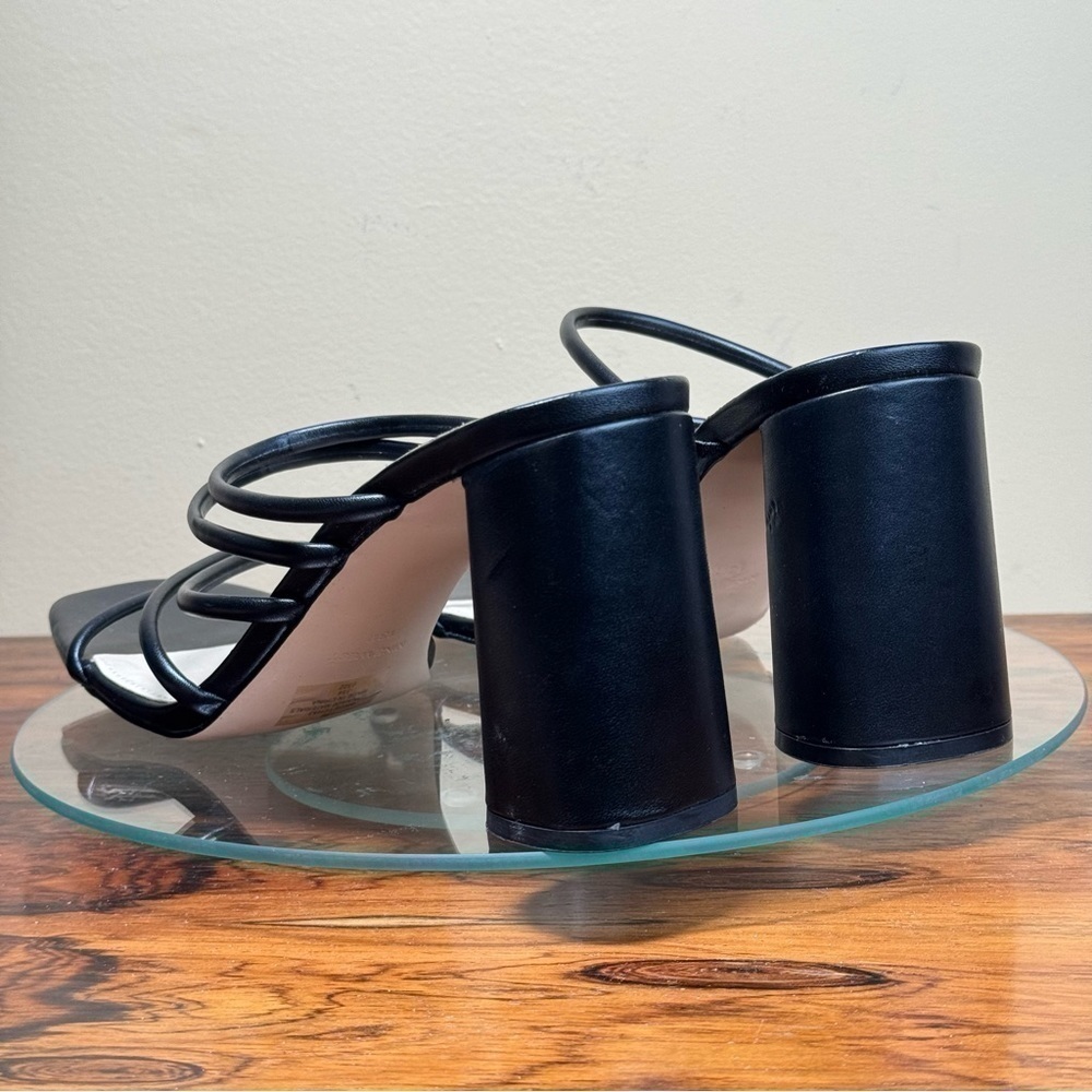 NINE WEST Strappy Open Toe Heel Sandals Platform Block Heels Size 13 - Picture 10 of 16